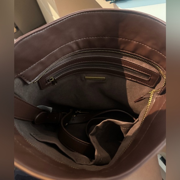 Steve Madden brown patchwork bucket bag - Picture 3 of 4